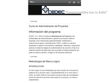 Tablet Screenshot of cedec.com.mx